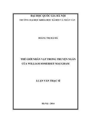 Luận văn truyện ngắn của william somerset maugham