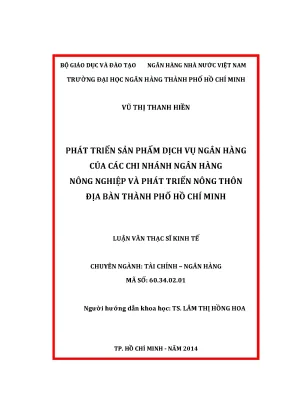 Luận văn phát triển sản phẩm dịch vụ ngân hàng