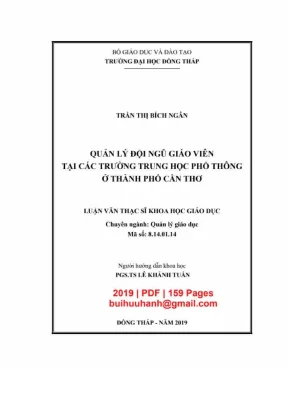 Luận văn thạc sĩ quan ly doi ngu giao vien tai cac truong trung hqc pho thong o thanh pho can tho