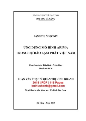 Luận văn thạc sĩ quản trị kinh doanh ứng dụng mô hình arima trong dự báo lạm phát việt nam