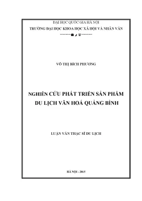 Luận văn du lịch văn hóa quảng bình