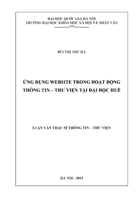 Luận văn thông tin thư viện website trường đại học huế