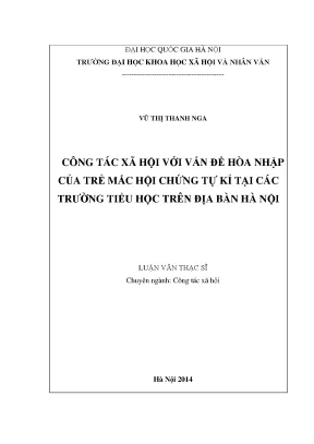 Luận văn công tác xã hội trẻ tự kỉ dịch vụ xã hội trẻ em