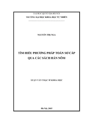 Luận văn toán học phương pháp toán sơ cấp số học hán nôm
