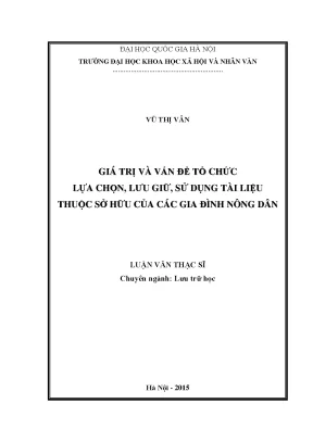 Luận văn tài liệu lưu giữ tài liệu sử dụng tài liệu nông dân