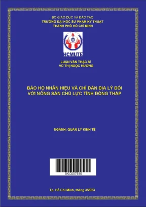 Luận văn thạc sĩ bảo hộ nhãn hiệu và chỉ dẫn địa lý đối với nông sản chủ lực tỉnh đồng tháp
