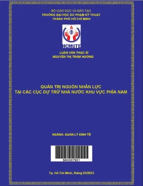Luận văn thạc sĩ quản trị nguồn nhân lực tại các cục dự trữ nhà nước khu vực phía nam