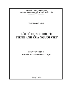 Luận văn lỗi sử dụng giới từ tiếng anh của người việt