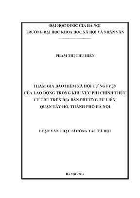 Luận văn bảo hiểm xã hội lao động hà nội