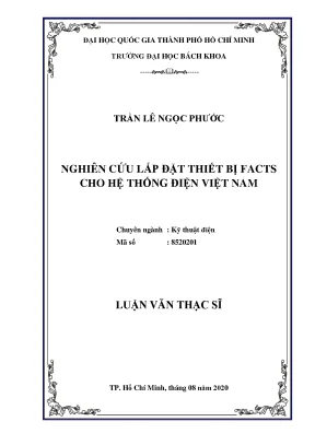 Luận văn thạc sĩ kỹ thuật điện nghiên cứu lắp đặt thiết bị facts cho hệ thống điện việt nam