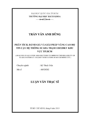 Luận văn thạc sĩ kỹ thuật điện phân tích đánh giá và giải pháp nâng cao độ tin cậy hệ thống scada trạm 110