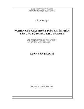 Luận văn thạc sĩ kỹ thuật điện nghiên cứu giải thuật điều khiển phân tán cho bộ đa bậc kiểu modulle