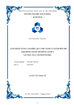 Luận văn thạc sĩ kỹ thuật dầu khí giải pháp nâng cao hiệu quả thu gom và giảm đốt bỏ khí đồng hành mỏ rồng lo 091 ld việtnga vietsovpetro
