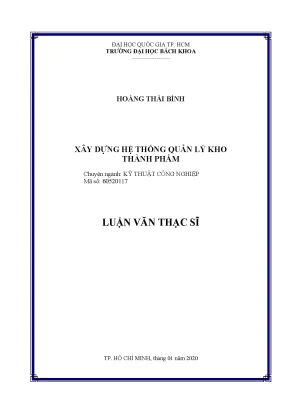 Luận văn thạc sĩ kỹ thuật công nghiệp xây dựng hệ thống quản lý kho thành phẩm