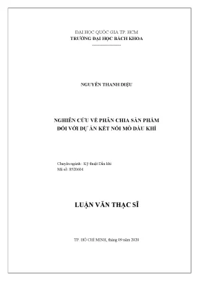 Luận văn thạc sĩ kỹ thuật dầu khí nghiên cứu về phân chia sản phẩm đối với dự án kết nối mỏ dầu khí