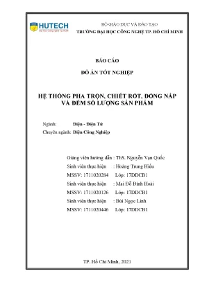 Luận văn tốt nghiệp hệ thống pha trộn chiết rót đóng nắp và đếm số lượng sản phẩm