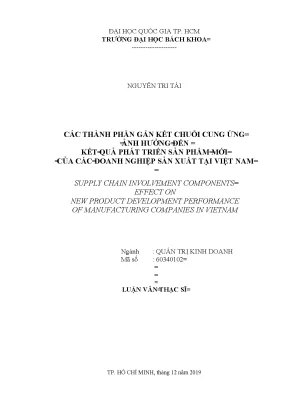 Luận văn thạc sĩ quản trị kinh doanh các thành phần gắn kết chuỗi cung ứng ảnh hưởng đến kết quả phát triển sản phẩm mới của các doanh nghiệp sản xuất tại việt nam