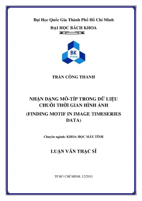 Luận văn thạc sĩ khoa học máy tính nhận dạng môtip trong dữ liệu chuỗi thời gian hình ảnh