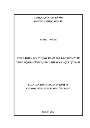 Luận văn thạc sĩ quản lý kinh tế phát triển đối tượng tham gia bảo hiểm y tế theo hộ gia đình tại bảo hiểm xã hội việt nam