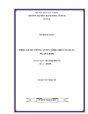 Luận văn thạc sĩ kỹ thuật điện tử thiết kế hệ thống anten vòng cho ứng dụng wlan 2 4ghz