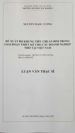 Luận văn thạc sĩ quản lý xây dựng đề xuất bộ khung tiêu chuẩn bim trong giai đoạn thiết kế cho các doanh nghiệp nhỏ tại việt nam