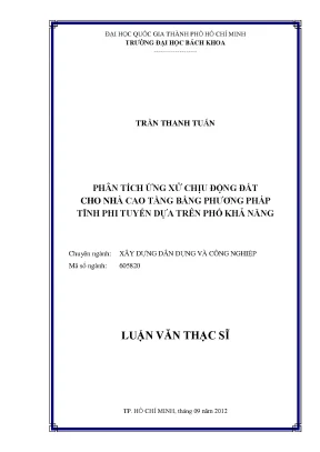 Luận văn thạc sĩ kỹ thuật xây dựng phân tích ứng xử chịu động đất cho nhà cao tầng bằng phương pháp tĩnh phi tuyến dựa trên phổ khả năng