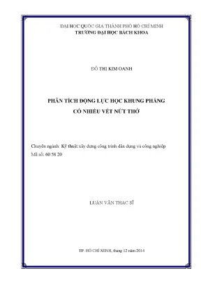 Luận văn thạc sĩ kỹ thuật xây dựng phân tích động lực học khung phẳng có nhiều vết nứt thở
