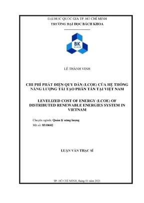 Luận văn thạc sĩ quản lý năng lượng chi phí phát điện quy dẫn lcoe của hệ thống năng lượng tái tạo phân tán tại việt nam