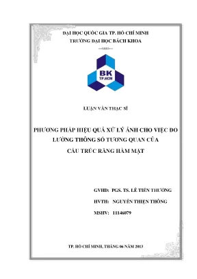 Luận văn thạc sĩ kỹ thuật điện tử phương pháp hiệu quả xử lý ảnh cho việc đo lường thông số tương quan của cấu trúc răng hàm mặt