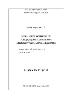Luận văn thạc sĩ kỹ thuật hóa học metalfree synthesis of futo 3 2c coumarins from 4hydroxycoumarins and oximes