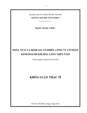 Luận văn thạc sĩ quản trị kinh doanh phân tích và định giá cổ phiếu công ty cổ phần kinh doanh khí hóa lỏng miền nam