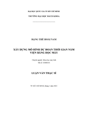 Luận văn thạc sĩ khoa học máy tính xây dựng mô hình dự đoán thời gian nằm viện bằng học máy