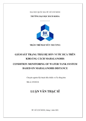 Luận văn thạc sĩ kỹ thuật điều khiển và tự động hóa giám sát trạng thái hệ bồn nước dựa trên khoảng cách mahalanobis