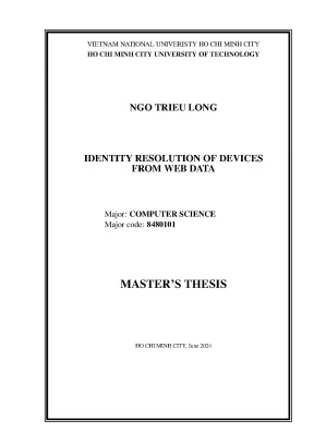 Luận văn thạc sĩ khoa học máy tính identity resolution of devices from web data
