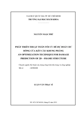 Luận văn thạc sĩ kỹ thuật xây dựng phát triển thuật toán tối ưu để dự đoán hư hỏng của kết cấu khung phẳng