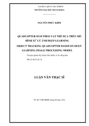 Luận văn thạc sĩ kỹ thuật điều khiển và tự động hóa quadcopter bám theo vật thể dựa trên mô hình xử lý ảnh deeplearning