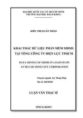 Luận văn thạc sĩ kỹ thuật điện khai thác dữ liệu phần mềm mdms tại tổng công ty điện lực tp hcm