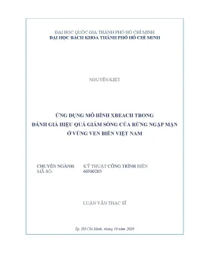 Luận văn thạc sĩ kỹ thuật công trình biển ứng dụng mô hình xbeach trong đánh giá hiệu quả giảm sóng của rừng ngập mặn ở vùng ven biển việt nam