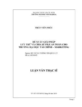 Luận văn thạc sĩ hệ thống thông tin quản lý đề xuất giải pháp lưu trữ và chia sẻ file an toàn cho trường đại học tài chính marketing
