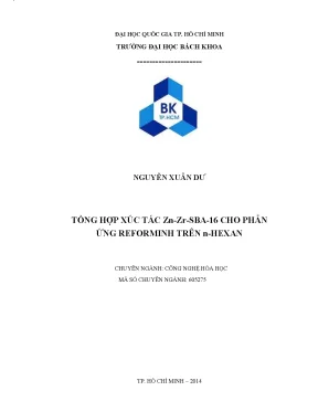 Luận văn thạc sĩ công nghệ hóa học tổng hợp xúc tác znzrsba 16 cho phản ứng reforming trên nhexane