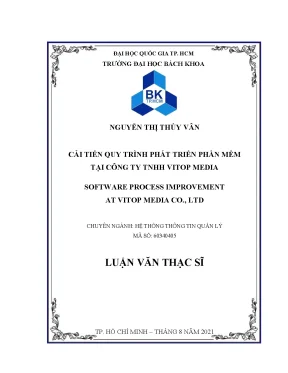 Luận văn thạc sĩ hệ thống thông tin quản lý cải tiến quy trình phát triển phần mềm tại công ty tnhh vitop media