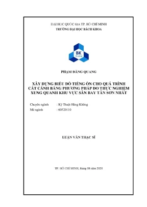 Luận văn thạc sĩ kỹ thuật hàng không xây dựng biểu đồ tiếng ồn cho quá trình cất cánh bằng phương pháp đo thực nghiệm xung quanh khu vực sân bay tân sơn nhất