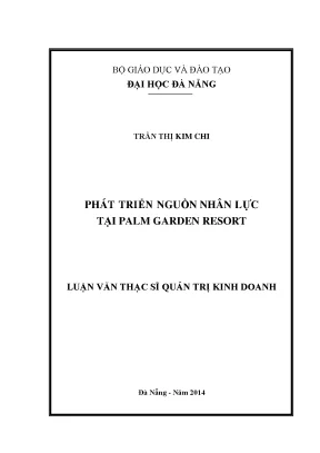 Luận văn thạc sĩ phát triển nguồn nhân lực tại palm garden resort