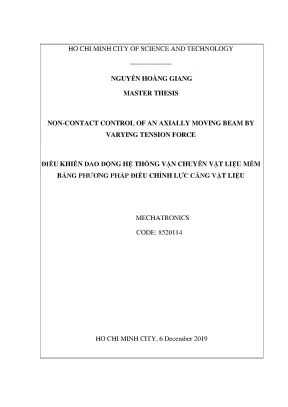 Luận văn thạc sĩ kỹ thuật cơ điện tử noncontact control of an axially moving beam by varying tension force
