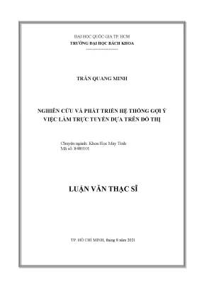 Luận văn thạc sĩ khoa học máy tính nghiên cứu và phát triển hệ thống gợi ý việc làm trực tuyến dựa trên đô thị