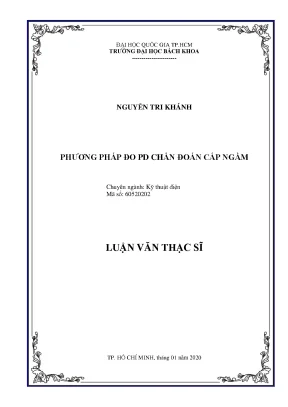 Luận văn thạc sĩ kỹ thuật điện  phương pháp đo pd chẩn đoán cáp ngầm