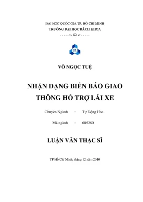 Luận văn thạc sĩ tự động hóa nhận dạng biển báo giao thông hỗ trợ lái xe