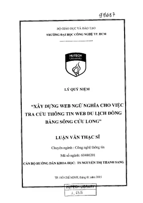 Luận văn xây dựng web ngữ nghĩa cho việc tra cứu thông tin web du lịch đồng bằng sông cửu long