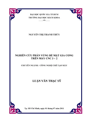 Luận văn thạc sĩ công nghệ chế tạo máy nghiên cứu phân vùng bề mặt gia công trên máy cnc 3 2