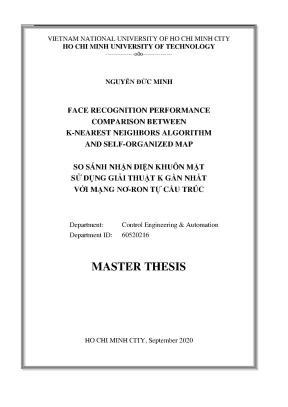 Luận văn thạc sĩ kỹ thuật điều khiển và tự động hóa face recognition performance comparison between knearest neighbors algorithm and selforganized map